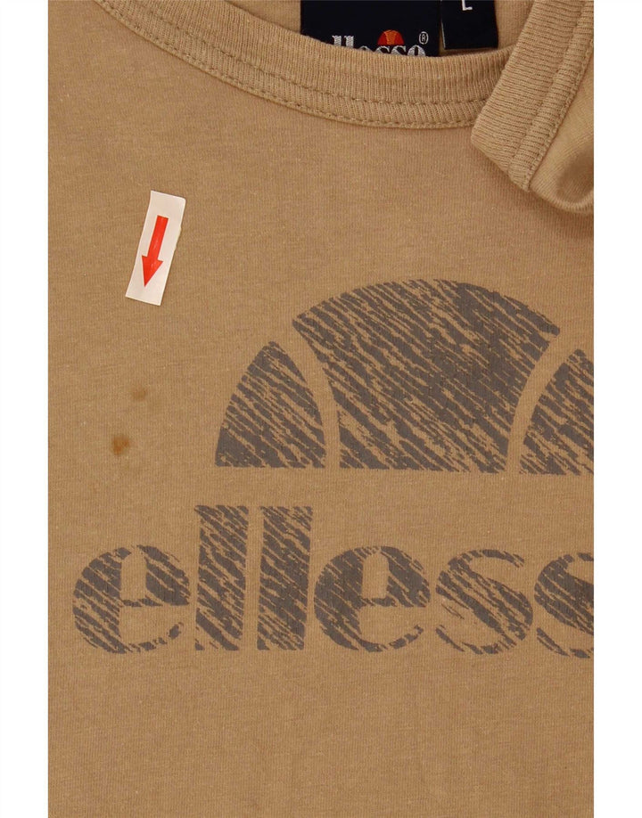 Ellesse Womens Graphic Top Langarm UK 16 Large Braun
