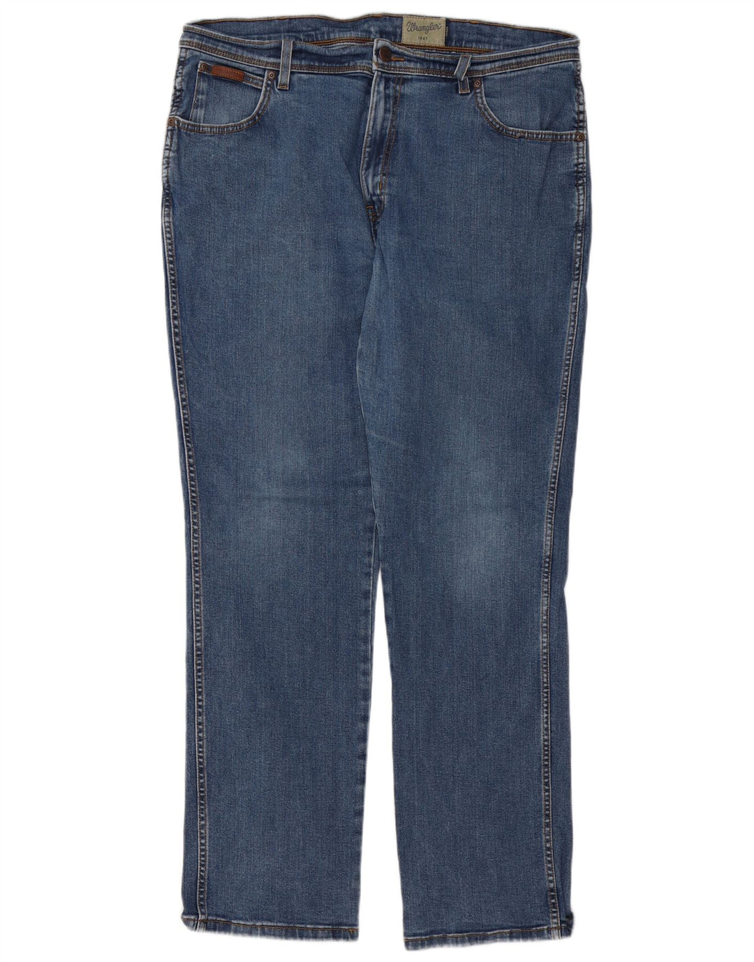Wrangler Herren Texas Stretch Straight Jeans W38 L32 Blaue Baumwolle
