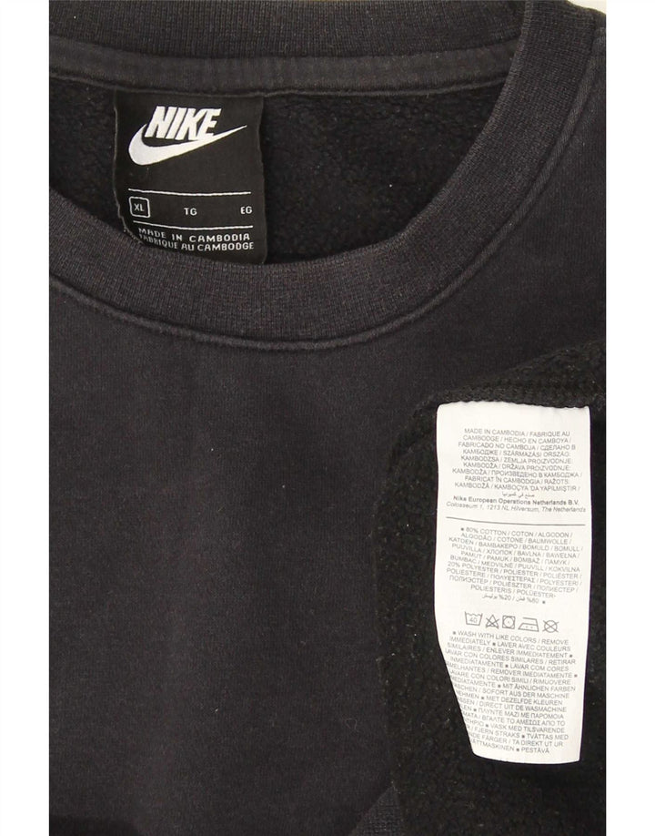 Nike Herren Sweatshirt Pullover XL Schwarz Baumwolle