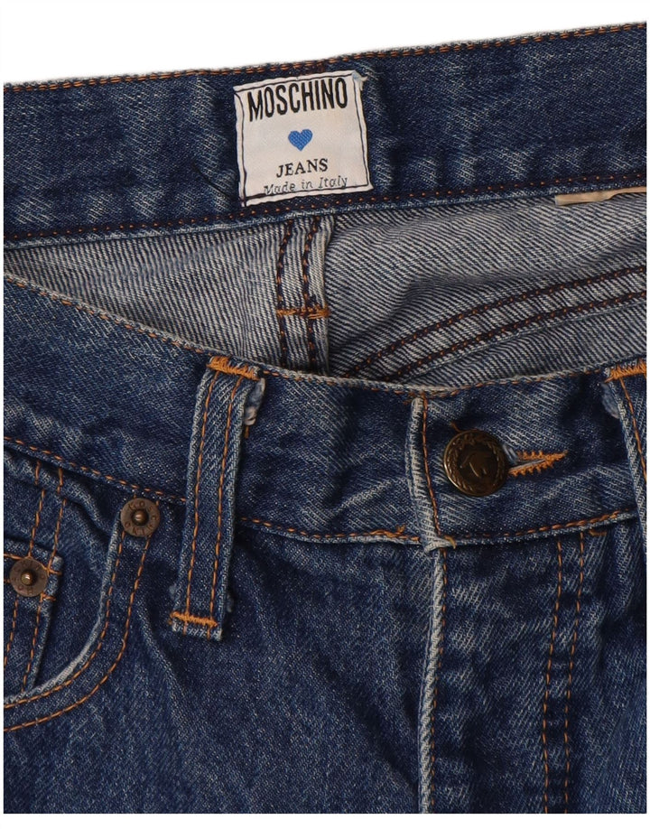 Moschino Damen Tapered Jeans W28 L30 Blau
