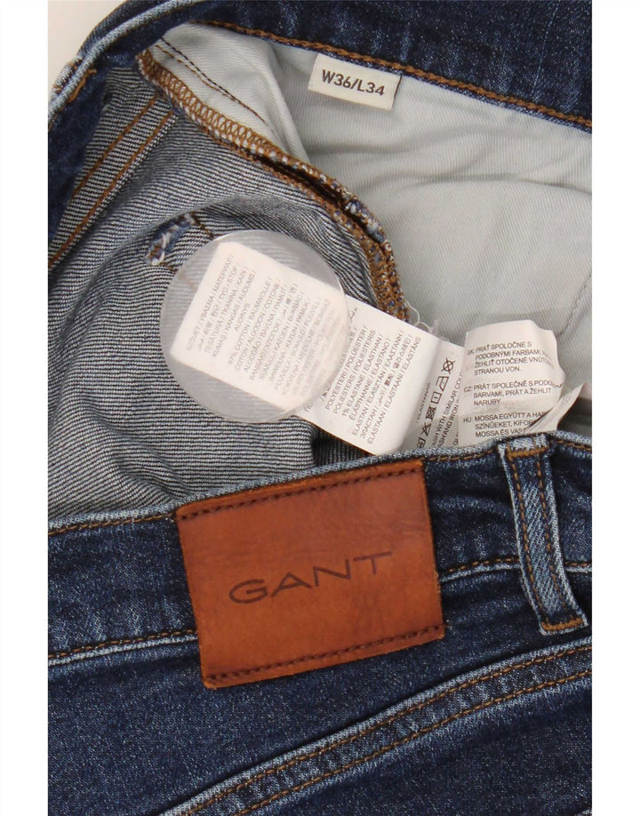 Gant Herren Slim Jeans W36 L30 Blaue Baumwolle