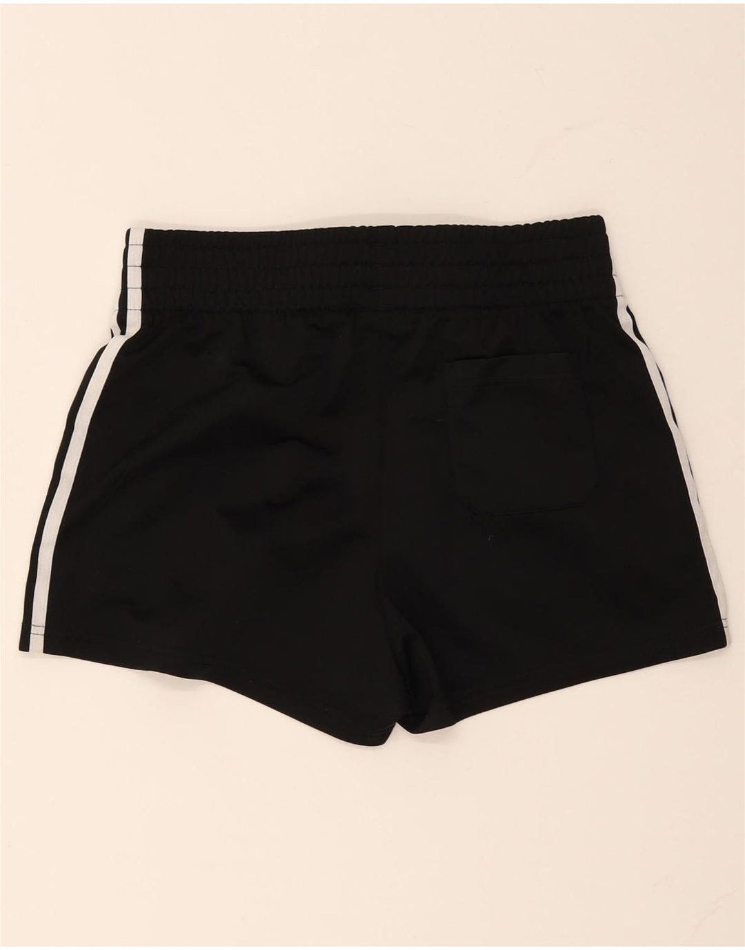 ADIDAS Damen Sportshorts UK 12 Medium Schwarz Polyester