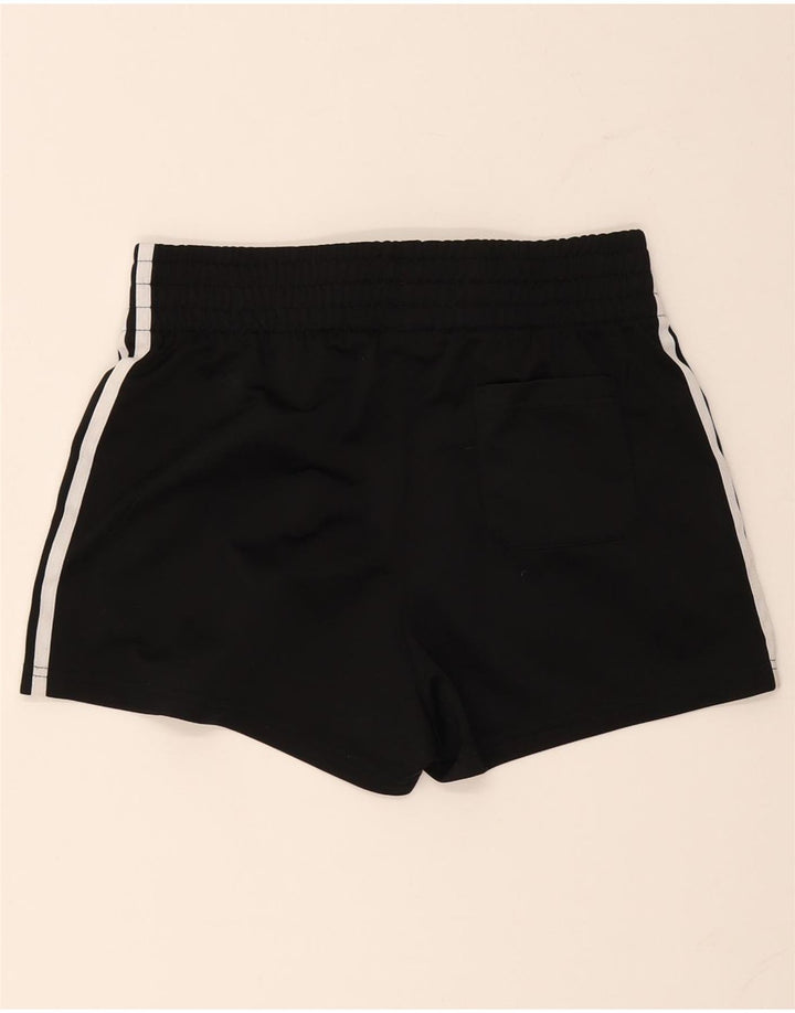 ADIDAS Damen Sportshorts UK 12 Medium Schwarz Polyester