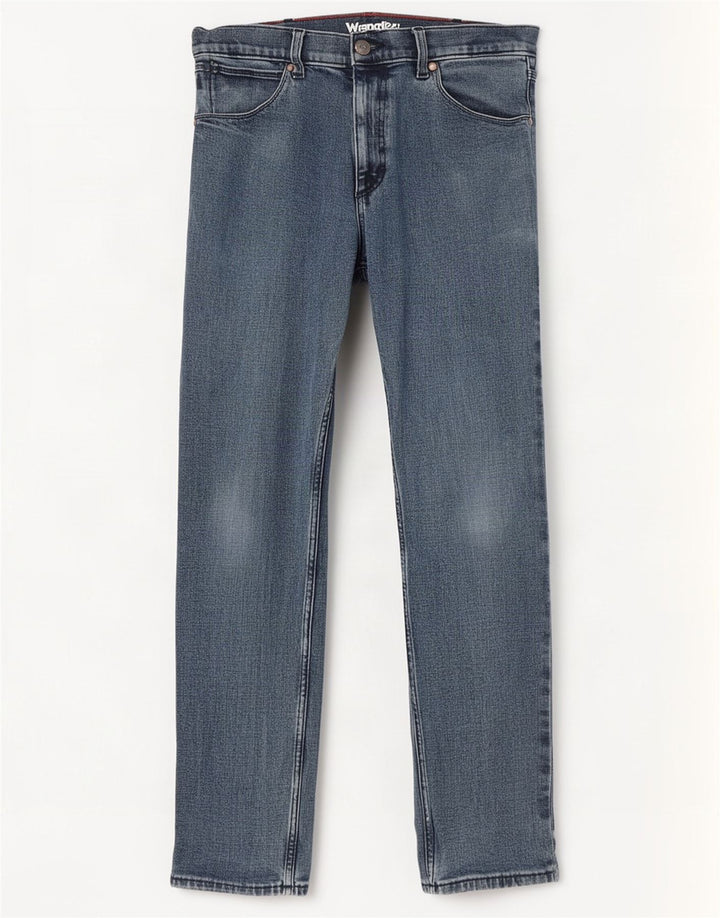 Wrangler Herren Regular Slim Jeans W32 L32 Blaue Baumwolle