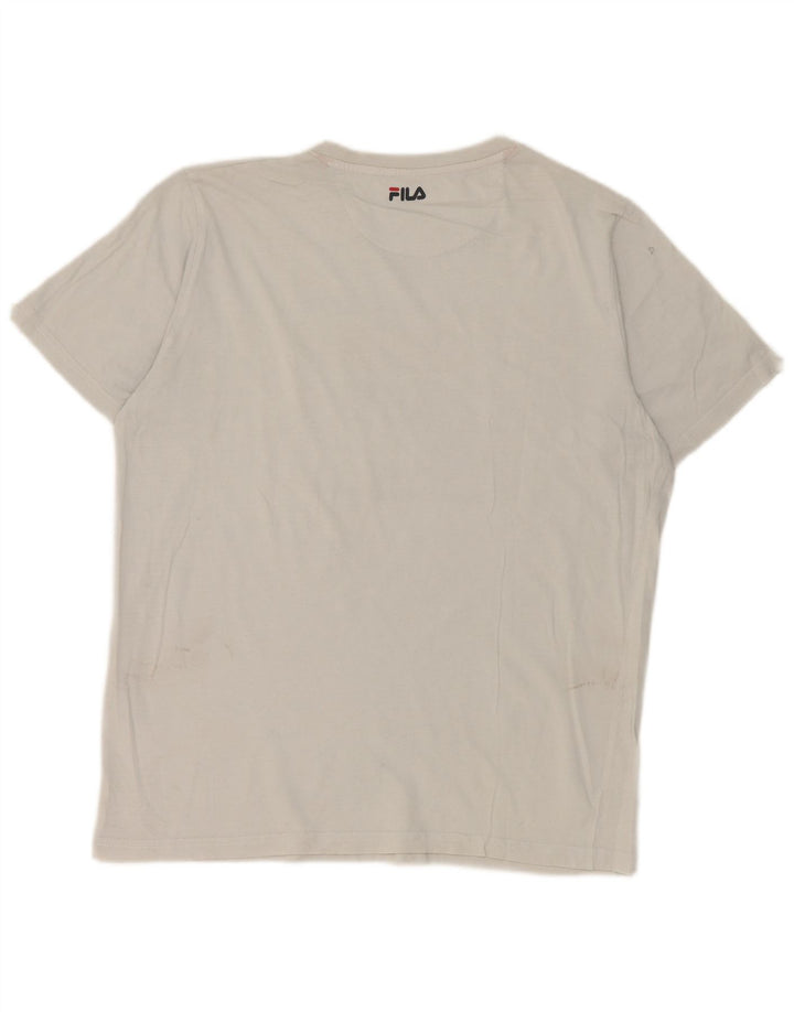 Fila Herren-T-Shirt mit Grafik, mittelweiße Baumwolle