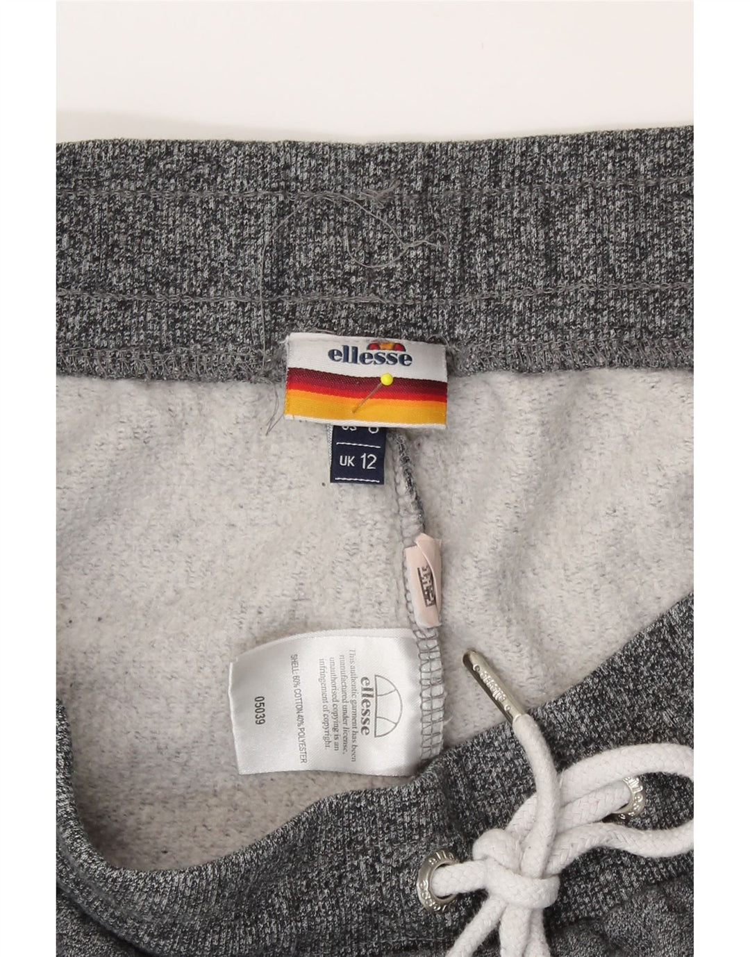 Ellesse Damen-Trainingshose, Jogginghose, UK 12, Mittelgrau, Farbblock