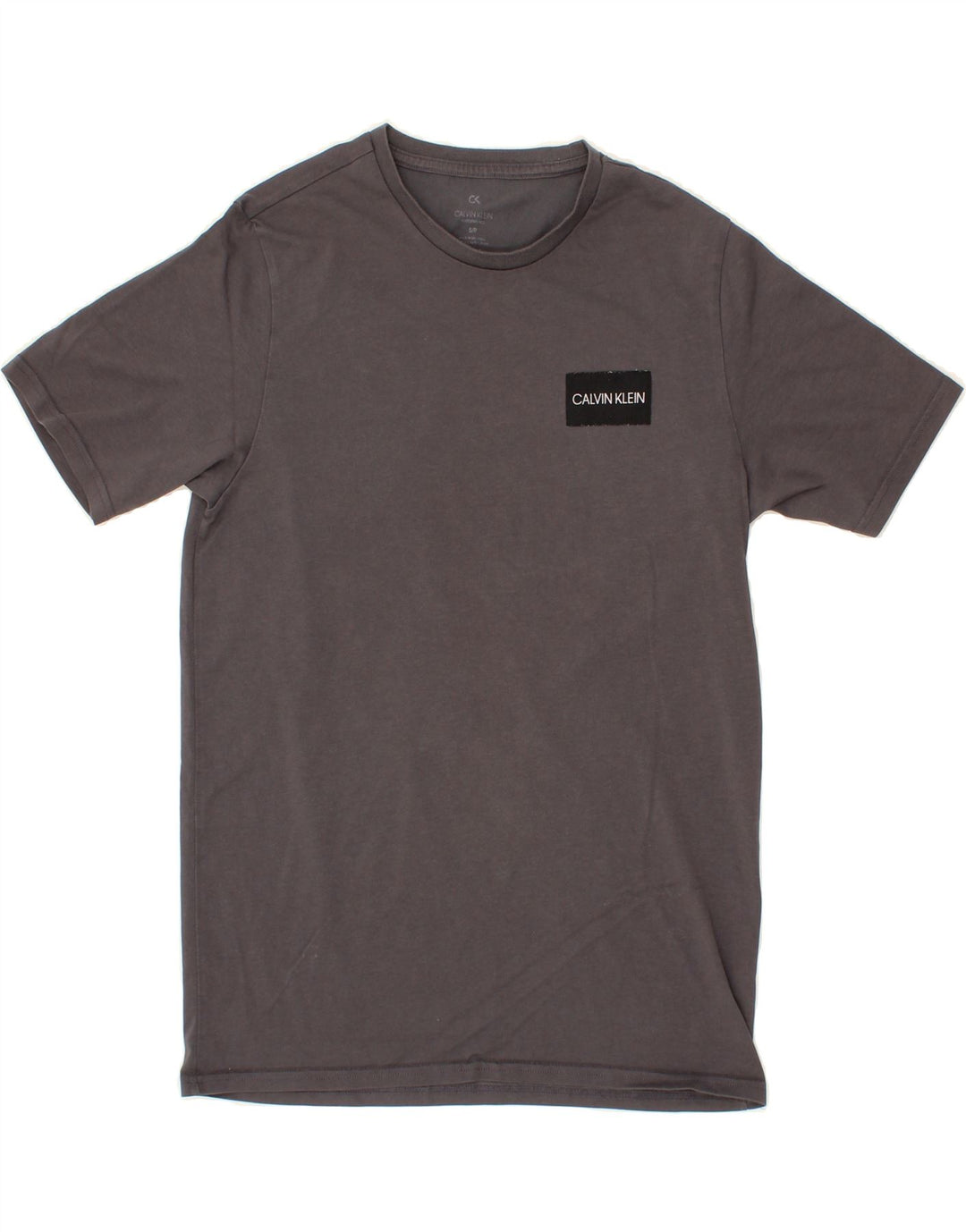 CALVIN KLEIN Mens T-Shirt Top Small Grey Cotton Vintage Calvin Klein and Second-Hand Calvin Klein from Messina Hembry 