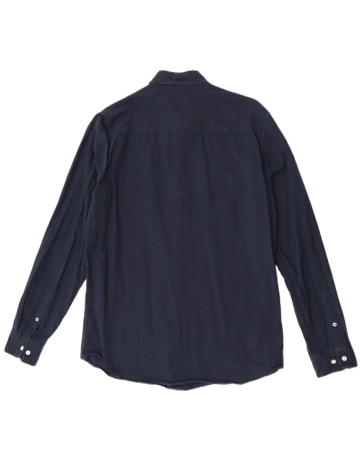 Jack & Jones Herren-Slim-Fit-Hemd aus mittelblauer Baumwolle