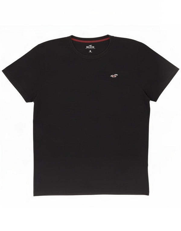 Hollister Herren T-Shirt Top XL Schwarz Baumwolle