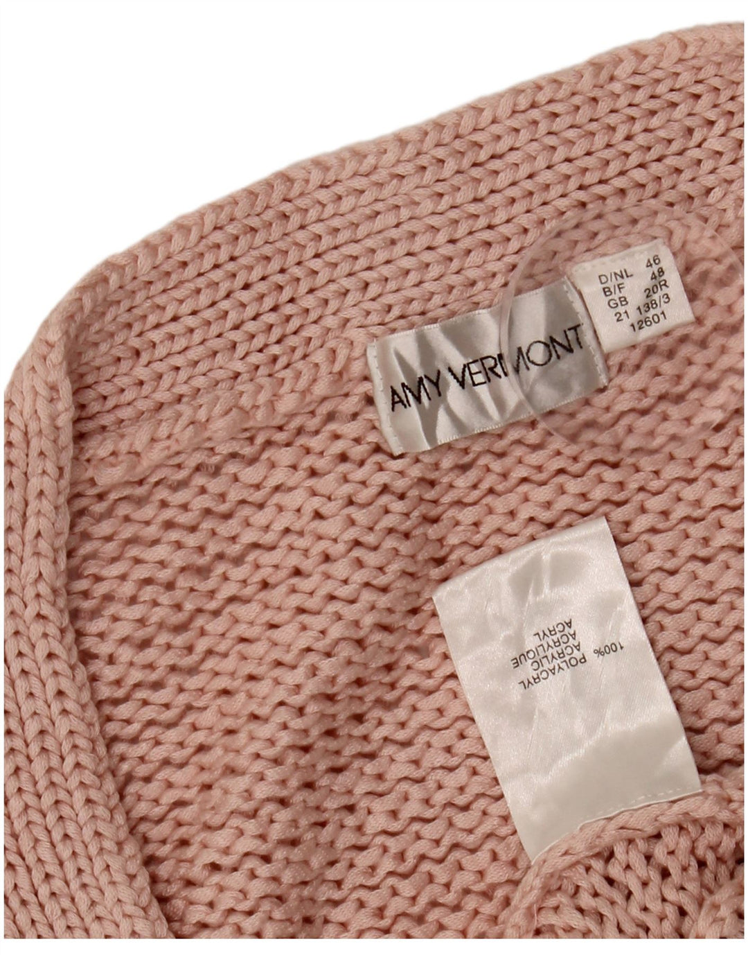 AMY VERMONT Damen-Strickjacke, übergroß, kurzärmelig, Gr. 20, 2XL, Rosa
