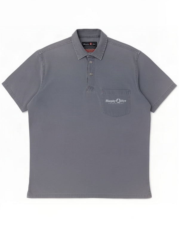 Murphy & Nye Mens Short Sleeve Pullover Shirt Large Blue Cotton Sports