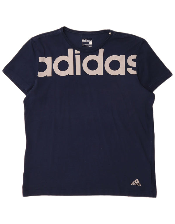 Adidas Herren Climalite Graphic T-Shirt Top Large Marineblau