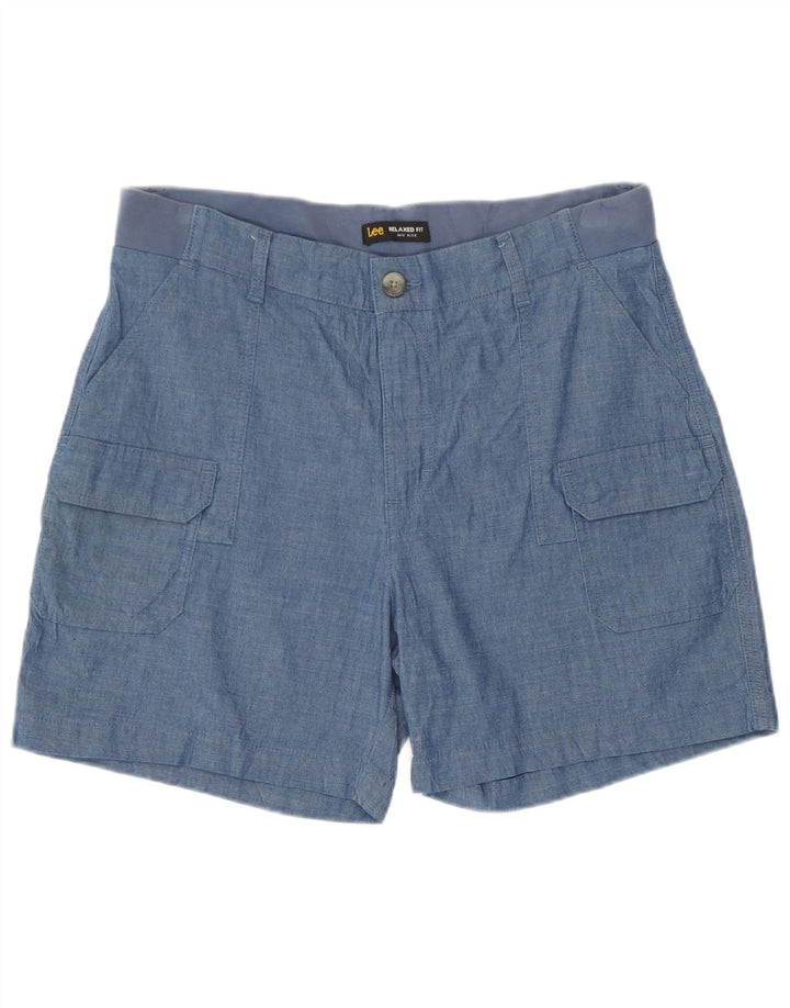 Lee Damen-Cargoshorts mit mittlerer Leibhöhe und entspannter Passform, W34, Größe L, Blau