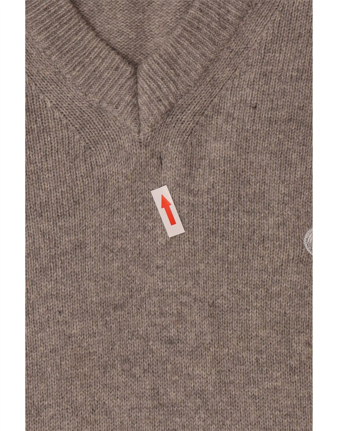 Murphy & Nye Herren-Pullover mit V-Ausschnitt, große graue Wolle