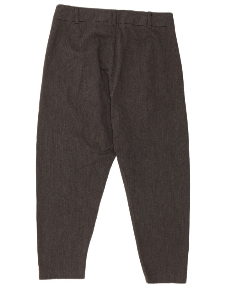 Zara Capri-Haremshose für Damen, Größe S, W26, L20, graue Viskose