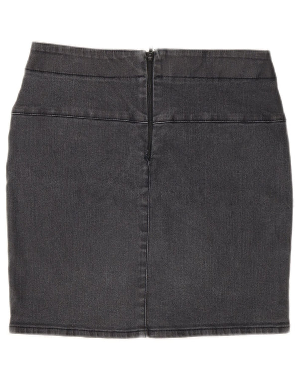 Zara Damen Mini-Jeansrock EU 36 XS W26 Grau