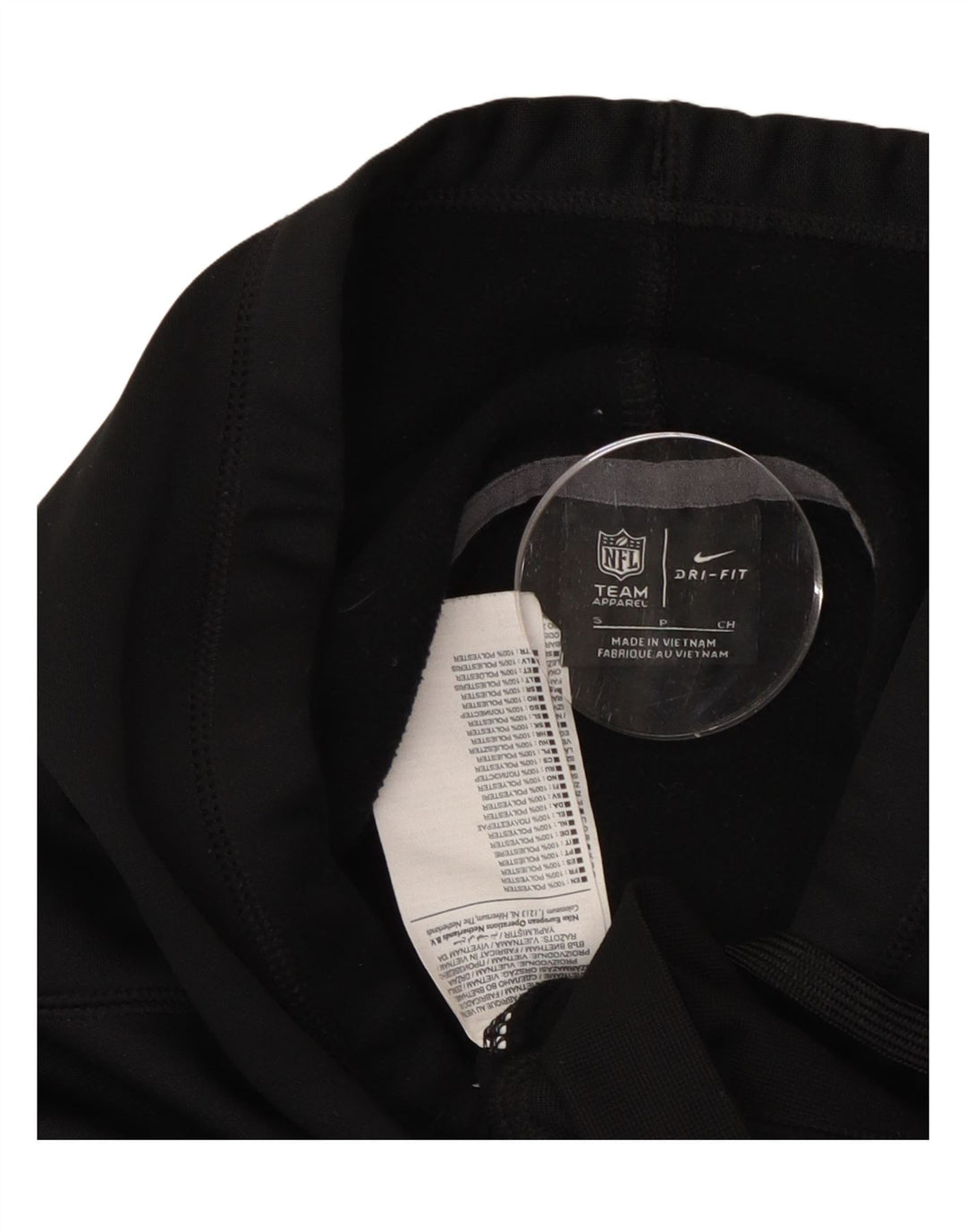 NIKE Damen Las Vegas Raiders Übergroßer Kapuzenpullover UK 10 Small Schwarz