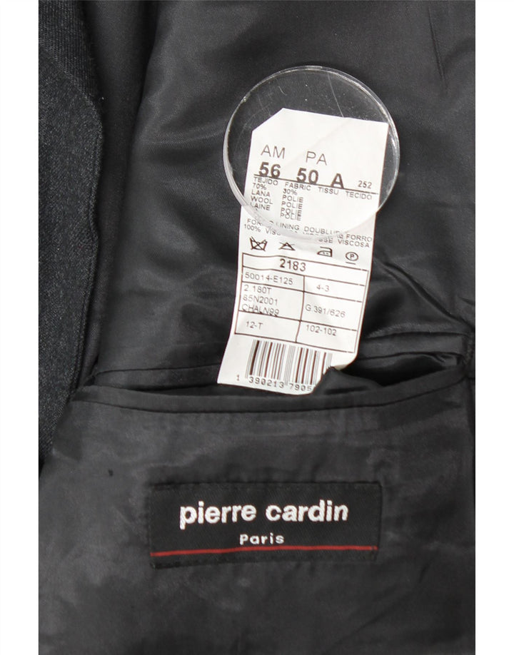 Pierre Cardin Herren-Blazer mit 3 Knöpfen, IT 50, große graue Wolle