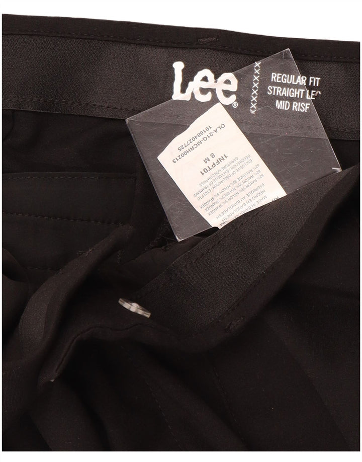 LEE Damen-Anzughose mit normaler Passform und mittlerer Leibhöhe, US 8, M, W30, L32, Schwarz