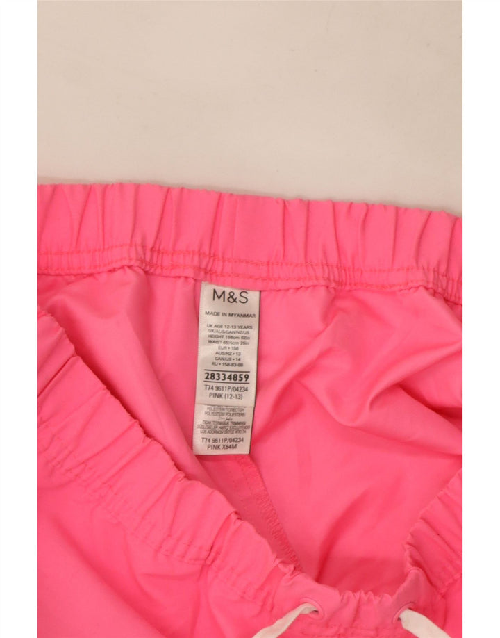 Marks & Spencer Sportshorts für Mädchen, 12–13 Jahre, rosa, Polyester