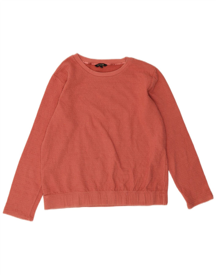 Massimo Dutti Damen Sweatshirt Pullover UK 14 Mittelorange Baumwolle