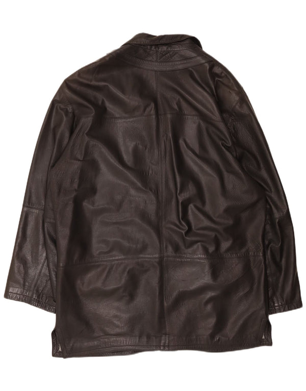 PIERRE CARDIN Herren Lederjacke IT 58 4XL Schwarzes Leder