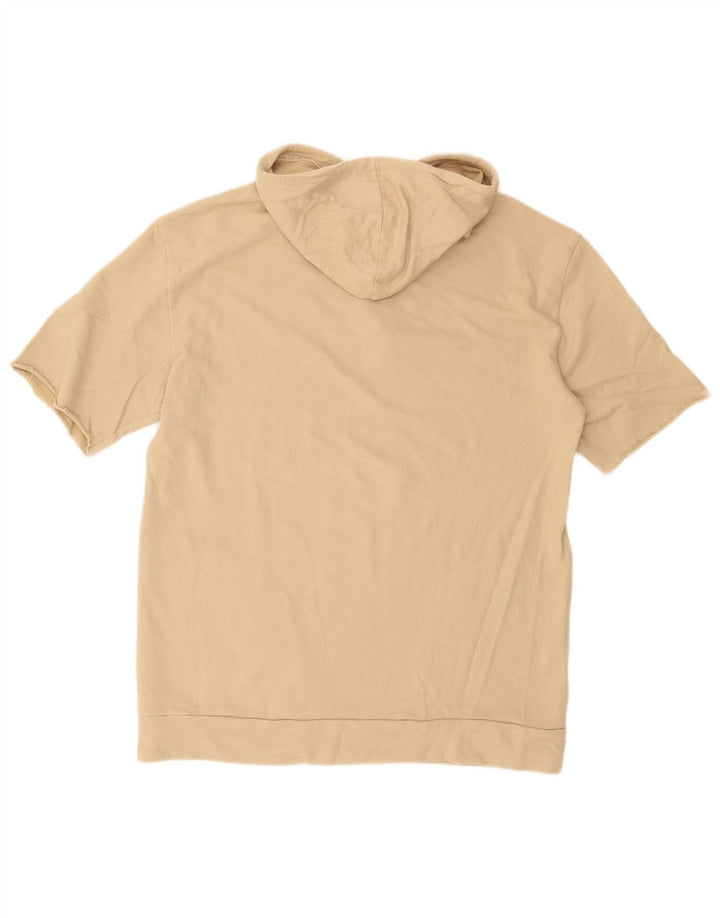 Kurzärmliger Kapuzenpullover für Herren von Zara, Größe S, Beige