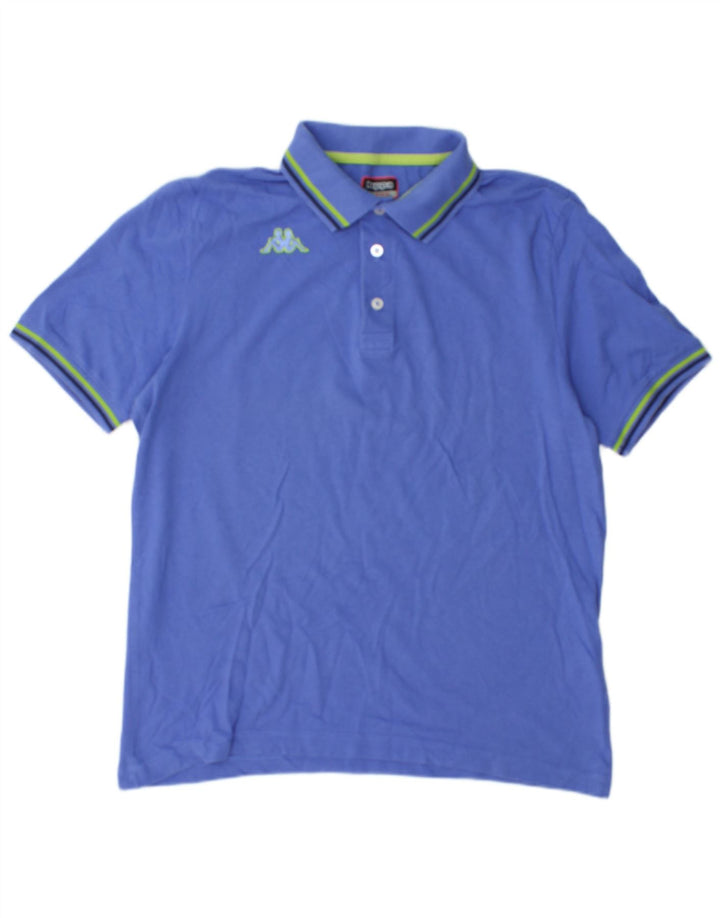 Kappa Herren-Poloshirt, große blaue Baumwolle