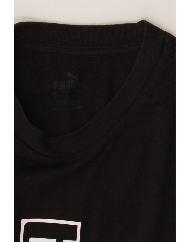PUMA Mens Graphic T-Shirt Top Small Black Cotton Vintage Puma and Second-Hand Puma from Messina Hembry 