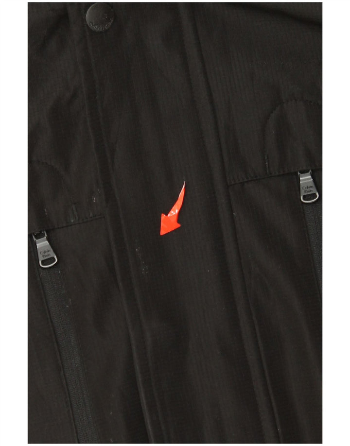 Calvin Klein Herren-Windbreakerjacke mit Kapuze, UK 40, Größe L, Schwarz, Polyester