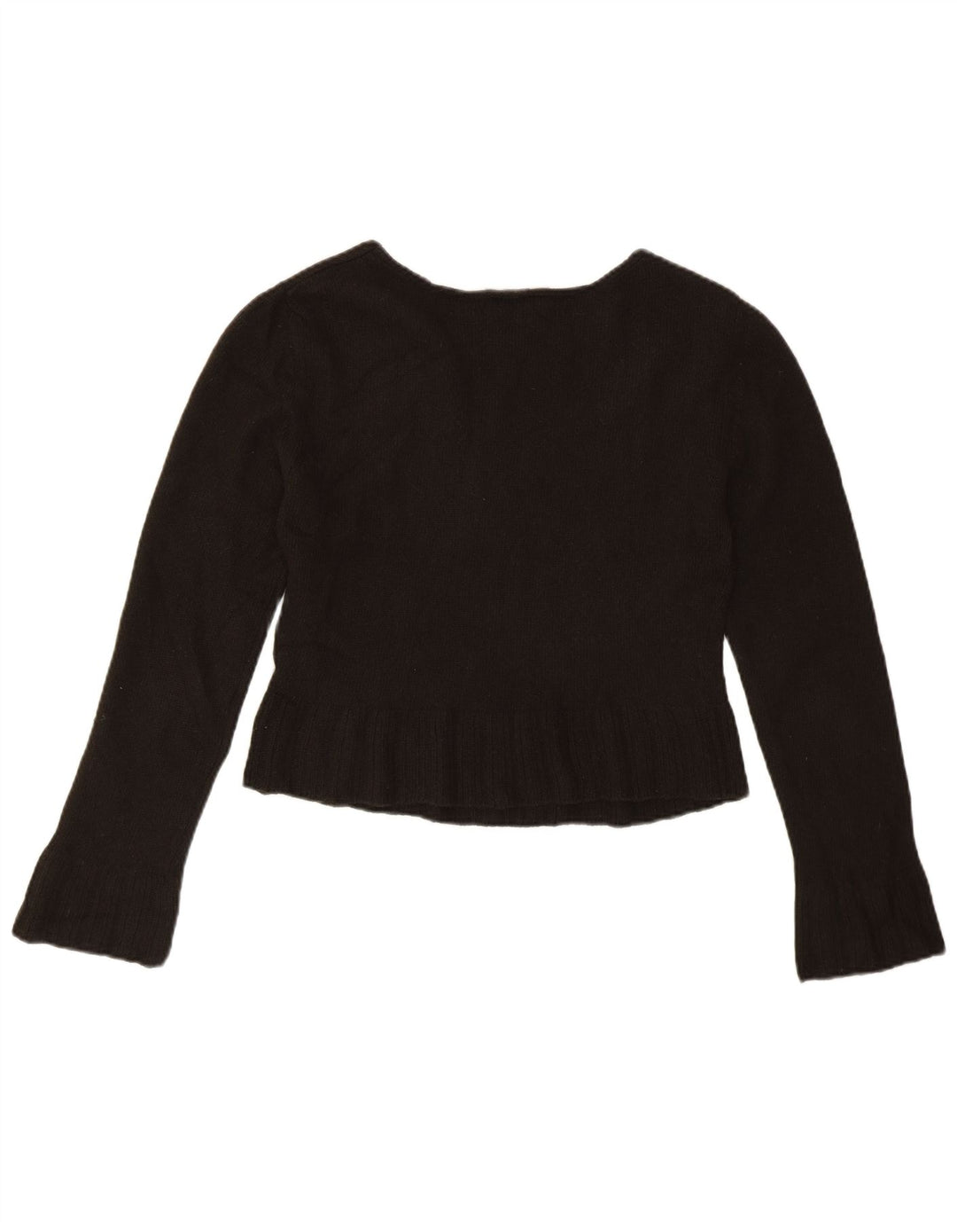 Max Mara Damen Crop Pullover mit Rundhalsausschnitt, UK 12, Mittelbraun