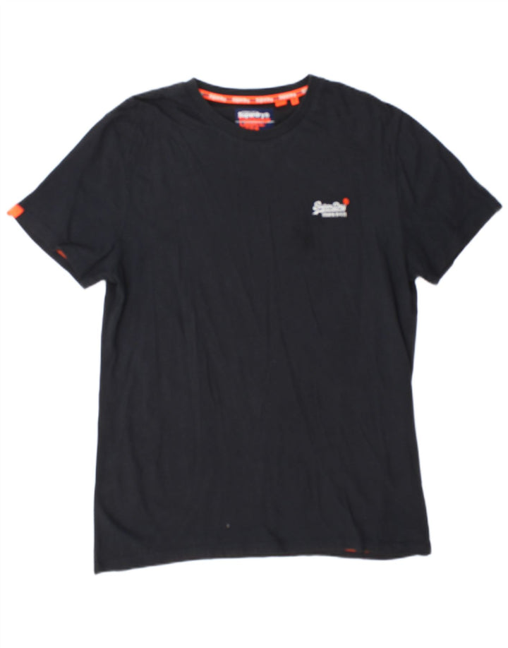 Superdry Herren T-Shirt Top XL Schwarz Baumwolle