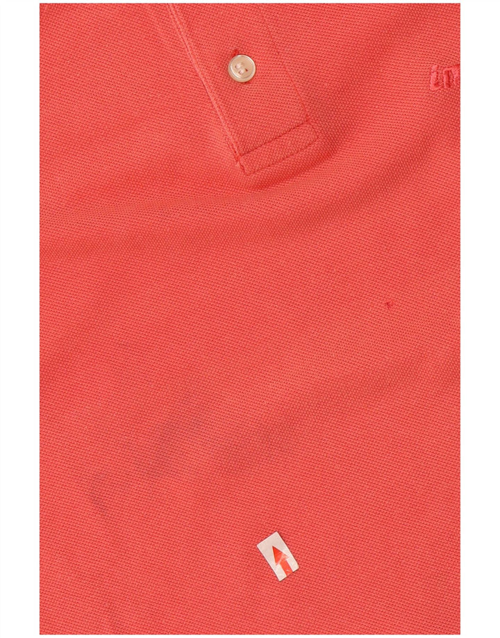 Invicta Herren-Langarm-Poloshirt, große rote Baumwolle