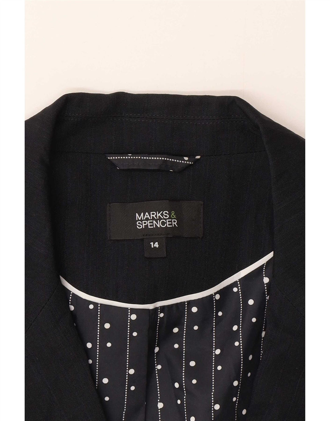 Marks & Spencer Damen 1-Knopf-Blazerjacke, UK 14, mittleres Marineblau