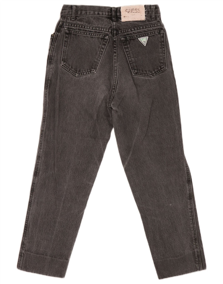 Guess Damen Tapered Jeans W29 L24 Schwarze Baumwolle