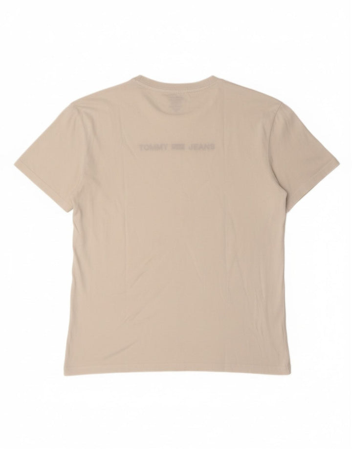 TOMMY HILFIGER Mens Graphic T-Shirt Top Medium White Cotton