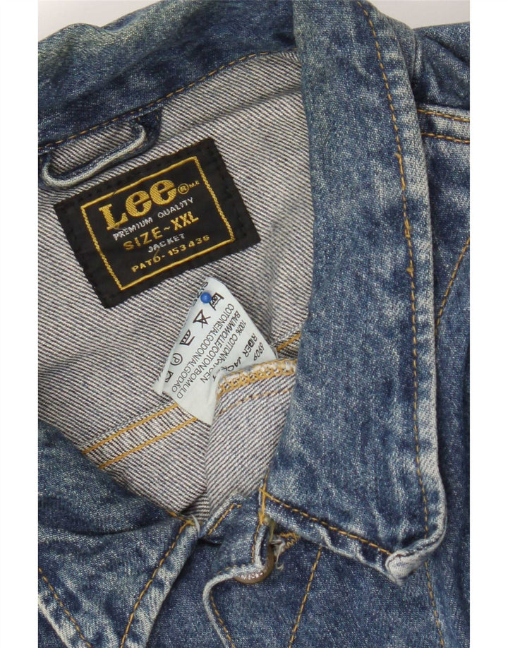 Lee Herren Jeansjacke UK 44 2XL Blaue Baumwolle