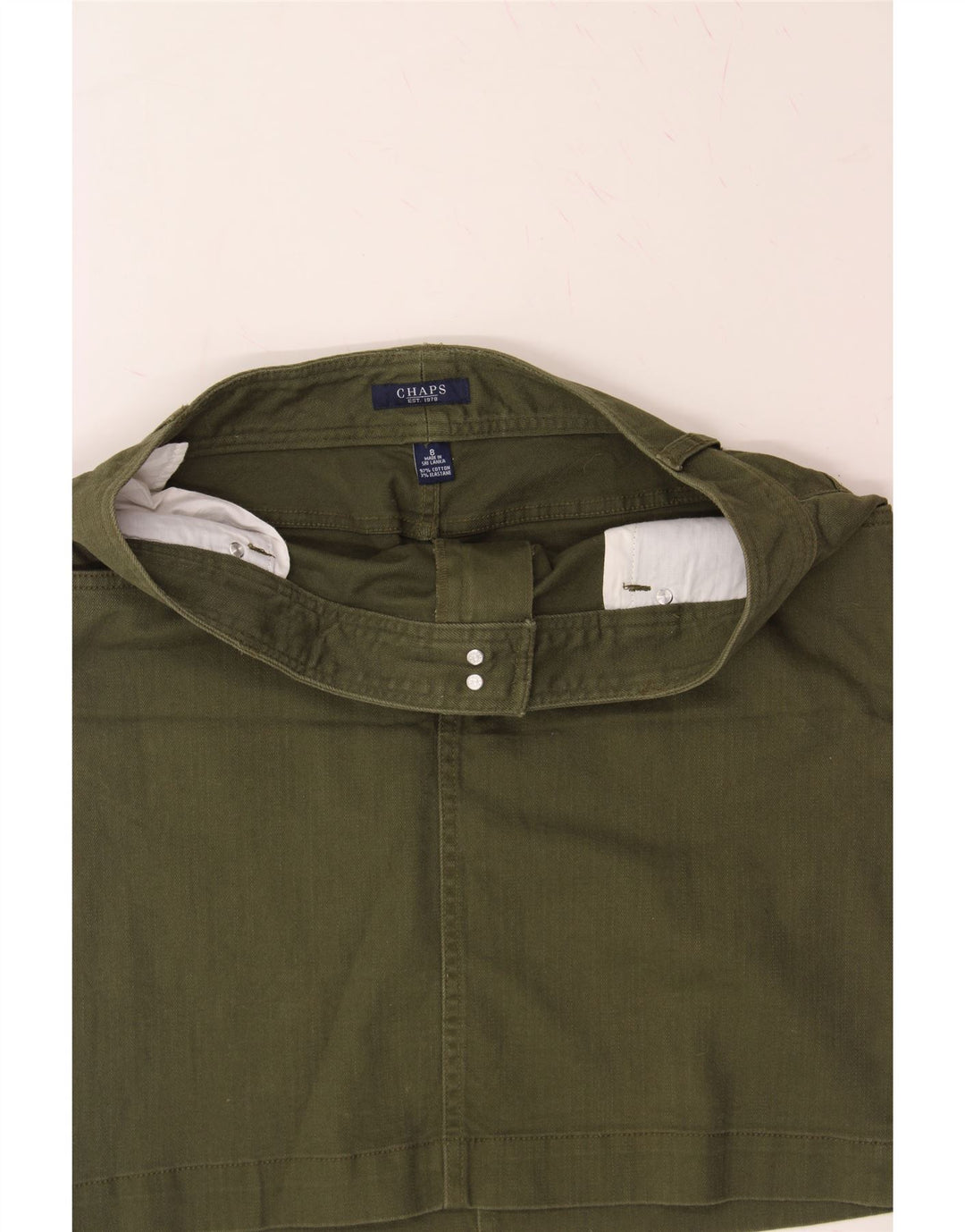 CHAPS Womens Denim Skirt US 8 Medium W34  Khaki Cotton Vintage Chaps and Second-Hand Chaps from Messina Hembry 