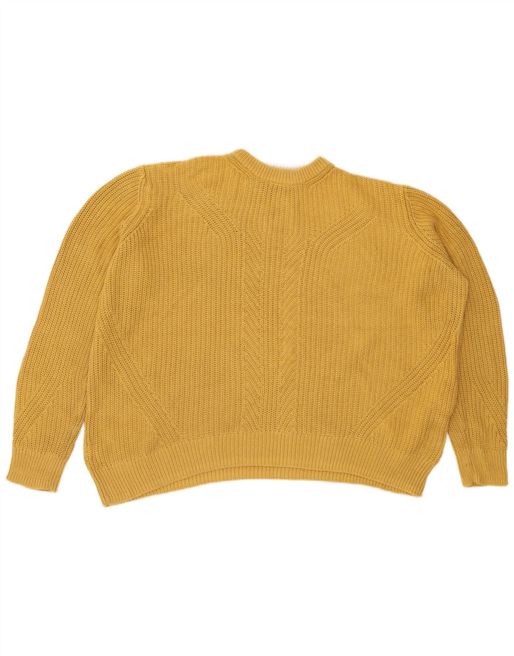 Marks & Spencer Damen-Pullover mit Rundhalsausschnitt, Gr. 40, Größe L, Gelb
