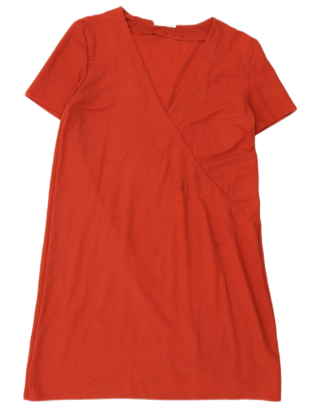 Zara Damen A-Linien-Kleid UK 14 Mittelrote Viskose