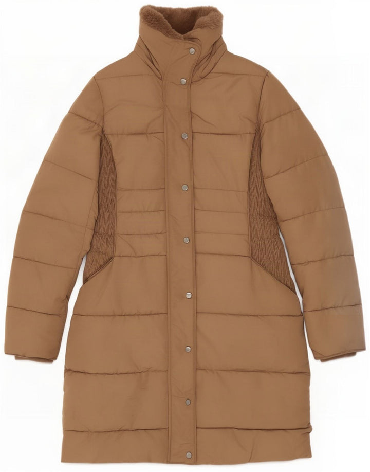 Hobbs Wattierter Damenmantel UK 8 Small Brown Colourblock Polyester