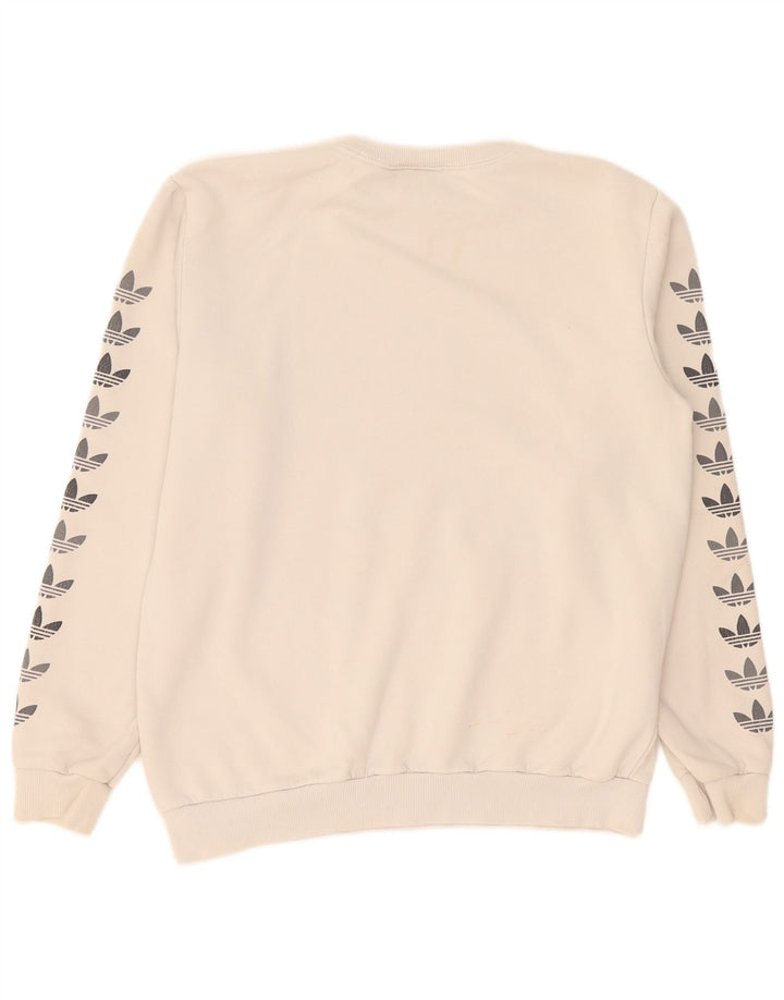Adidas Herren Grafik-Sweatshirt-Pullover, mittelbeige Baumwolle