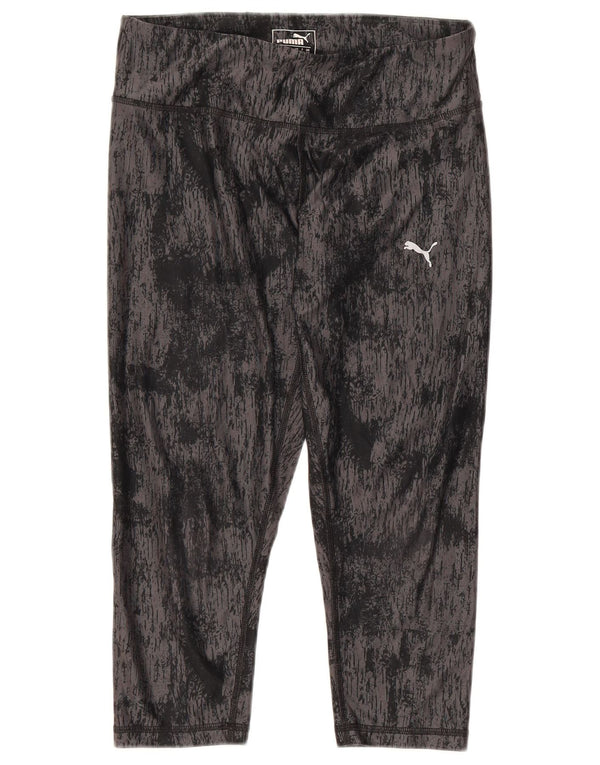 Puma Damen Capri-Leggings UK 10 Small Black Tie Dye