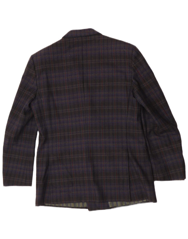 Pal Zileri Herren-Blazer, zweireihig, IT 50, groß, marineblau kariert