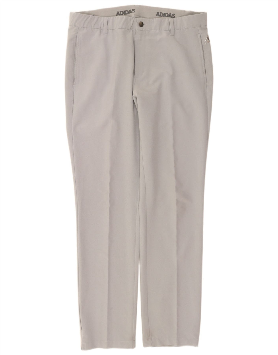 Adidas Herren Straight Chino Hose W36 L34 Grau Polyester
