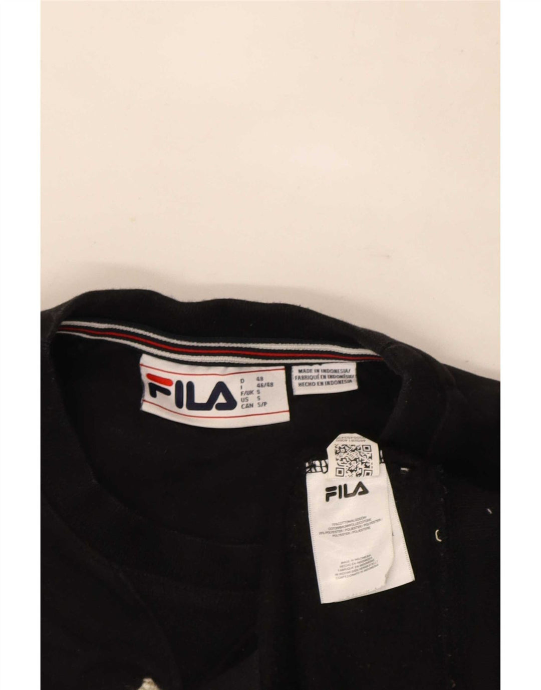 Fila Herren-Sweatshirt mit Grafik, klein, schwarz gesprenkelte Baumwolle