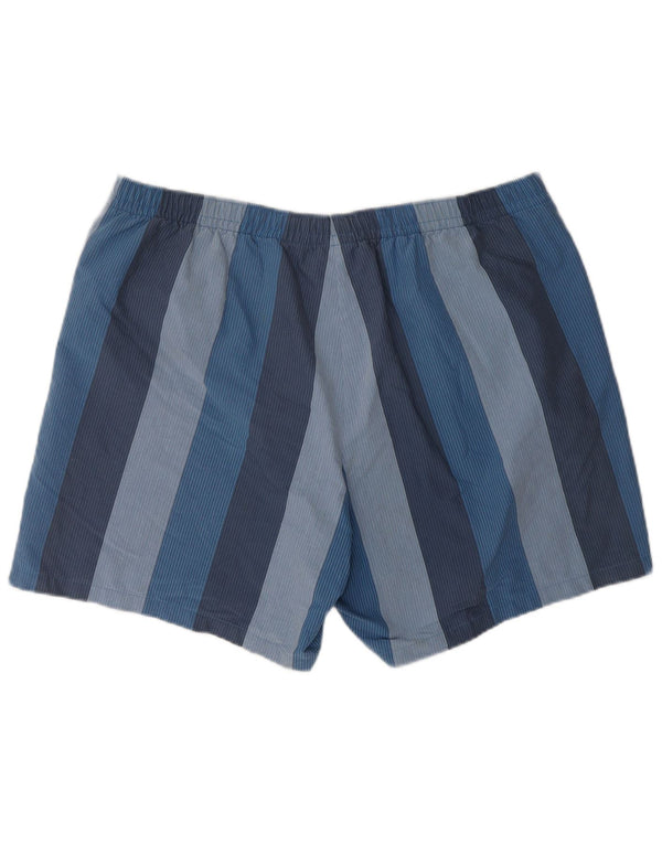 Lacoste Herren-Badeshorts, Größe 8 3XL, blau gestreift, Baumwolle