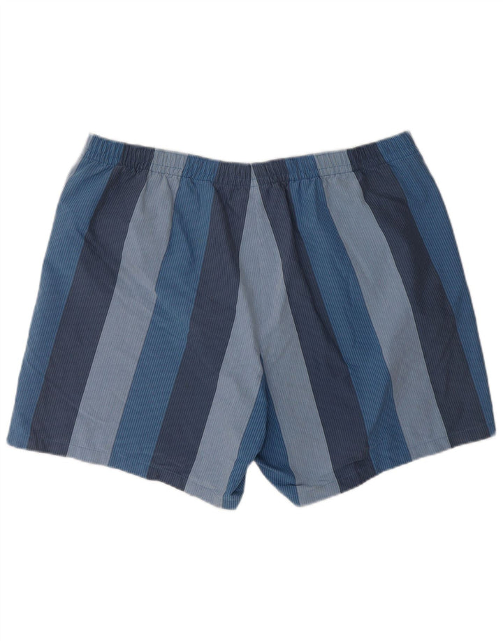 Lacoste Herren-Badeshorts, Größe 8 3XL, blau gestreift, Baumwolle