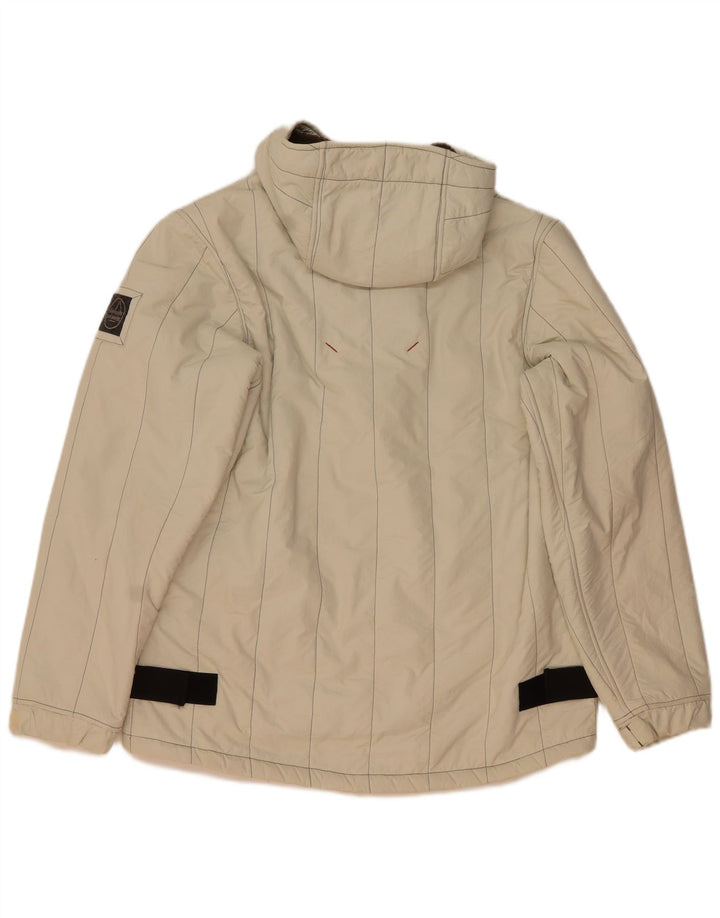 Murphy & Nye Herren Sherpa Wattierte Jacke mit Kapuze UK 40 Large Beige