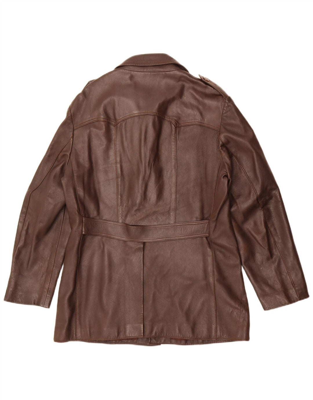 Vintage Herren Militärlederjacke UK 36 Small Brown
